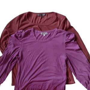 Ribbed Long Sleeve Shirts Size XL Y2K